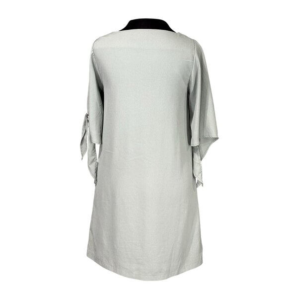 Krazy Kat Light Sage Green Dress With Tie Sleeve Detail XS - Picture 3 of 9